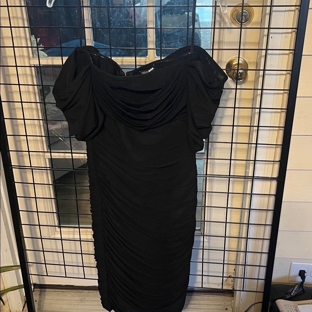 FashionNova bandage black dress